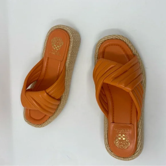 Vince Camuto slide, Apricot, Size 8, attractive, all day comfort, padded footbed - Picture 3 of 9